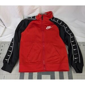 Nike‎ Toddler Jacket Red Black Sz 4T Polyester